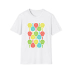 Ganz viele bunte Padel T-Shirt