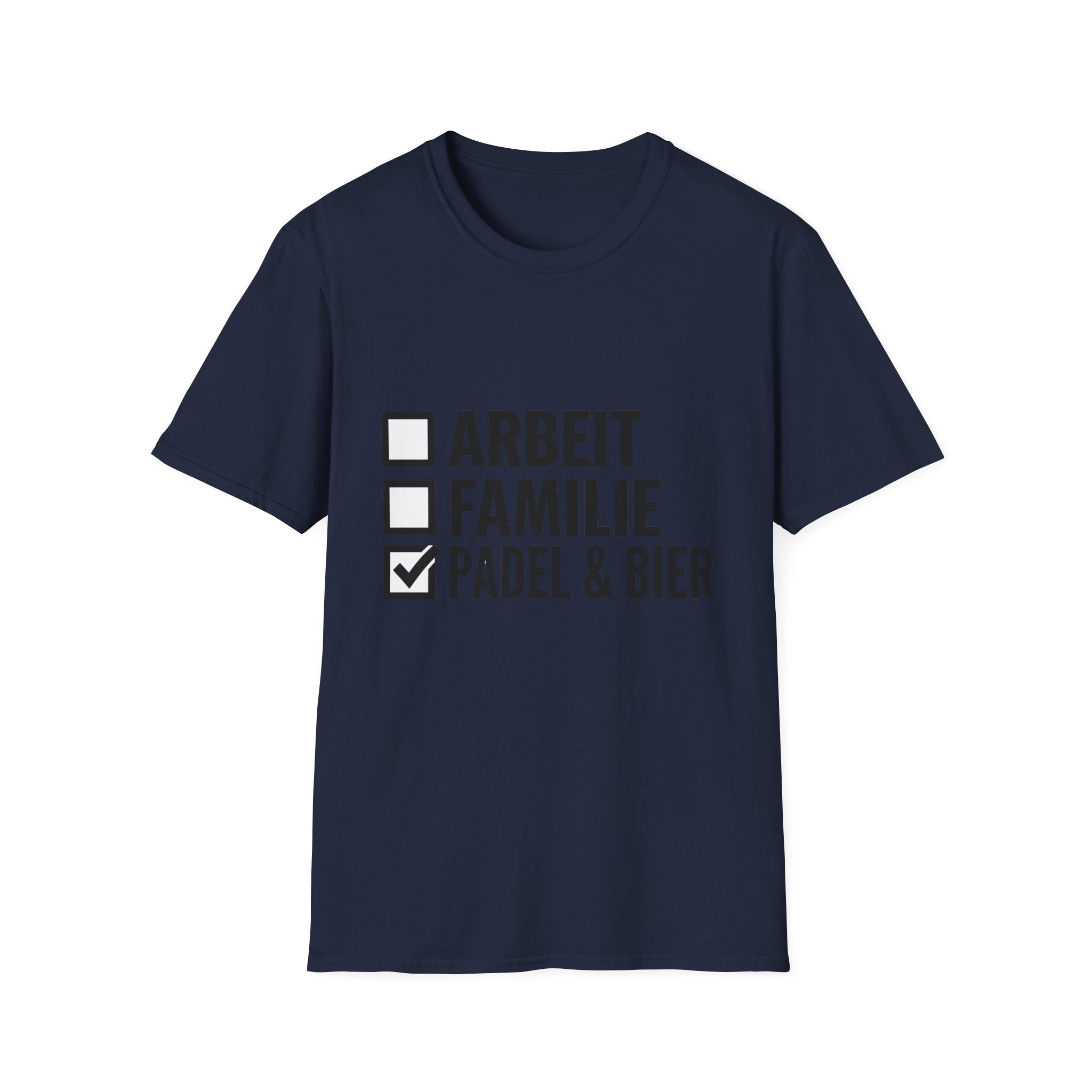 Familie Arbeit Padel & Bier T-Shirt