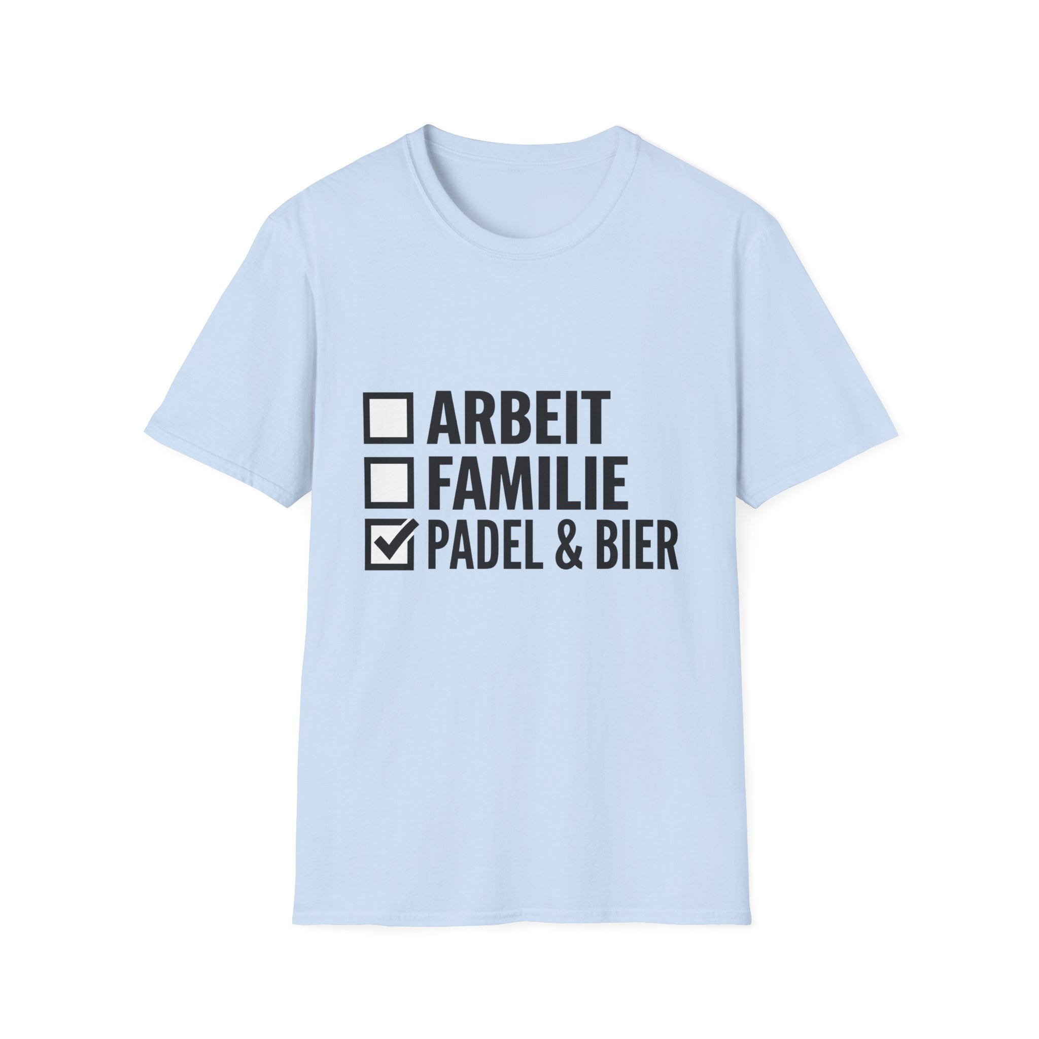 Familie Arbeit Padel & Bier T-Shirt