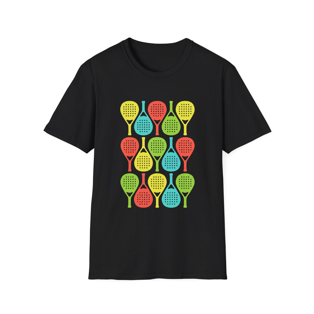 Ganz viele bunte Padel T-Shirt