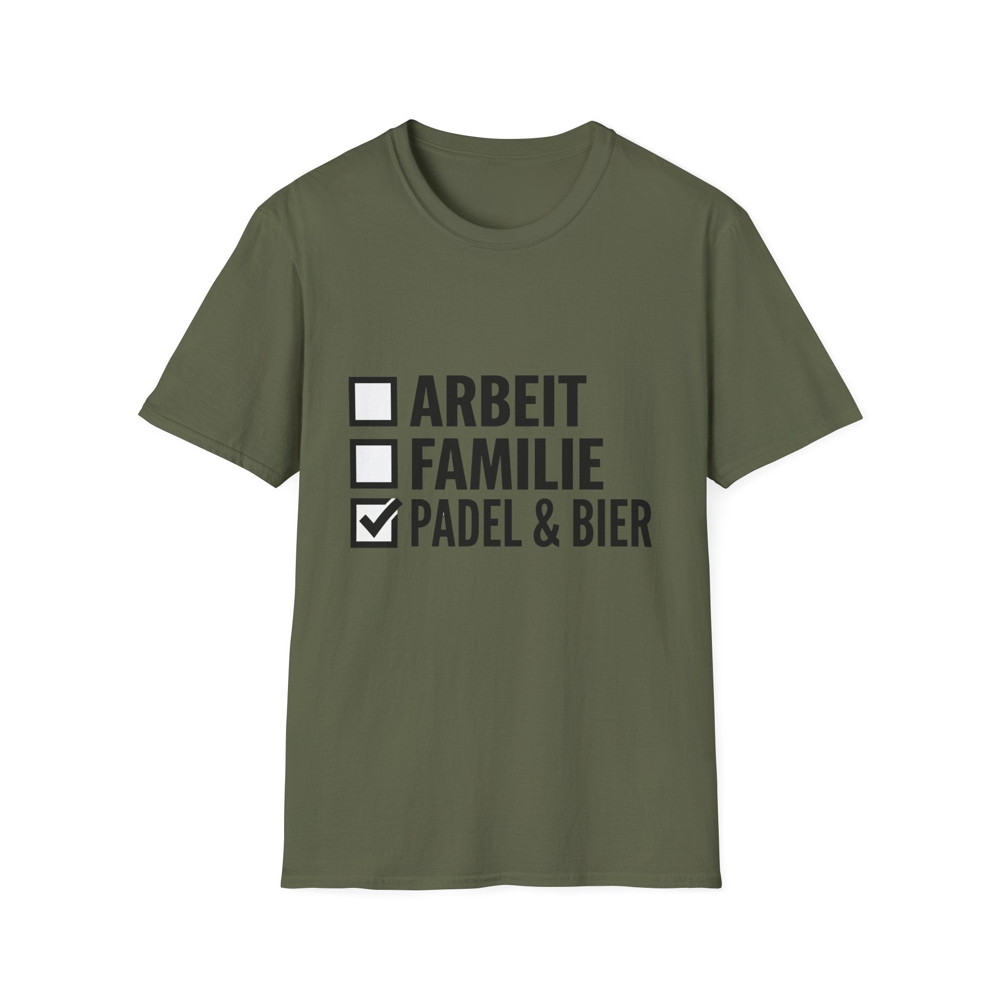 Familie Arbeit Padel & Bier T-Shirt