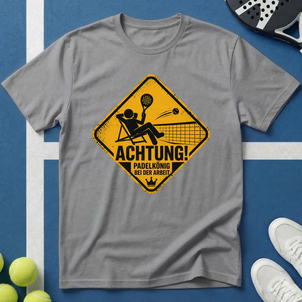Achtung Padelkönig bei der Arbeit T-Shirt