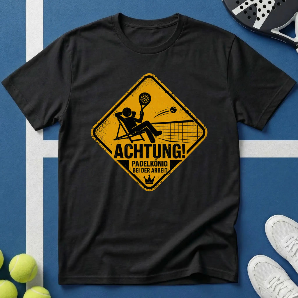 Achtung Padelkönig bei der Arbeit T-Shirt