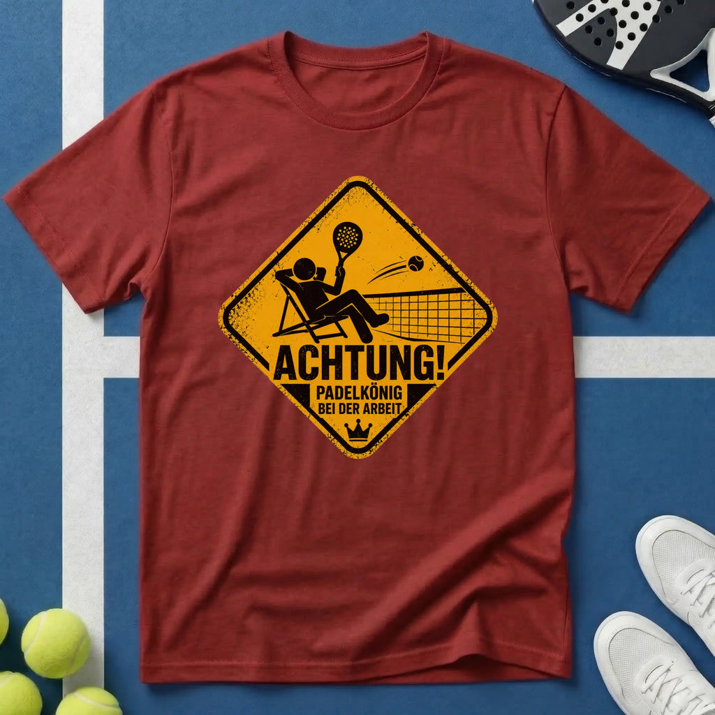 Achtung Padelkönig bei der Arbeit T-Shirt
