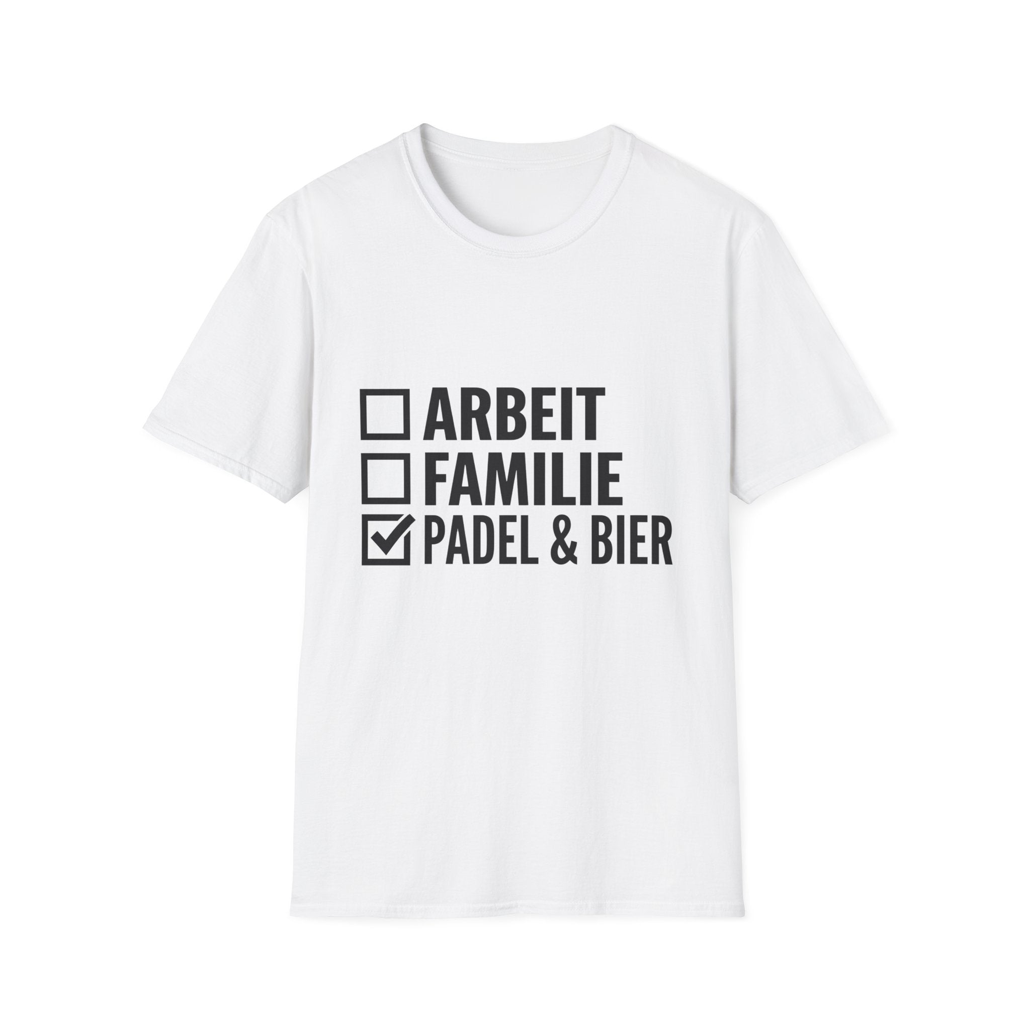 Familie Arbeit Padel & Bier T-Shirt