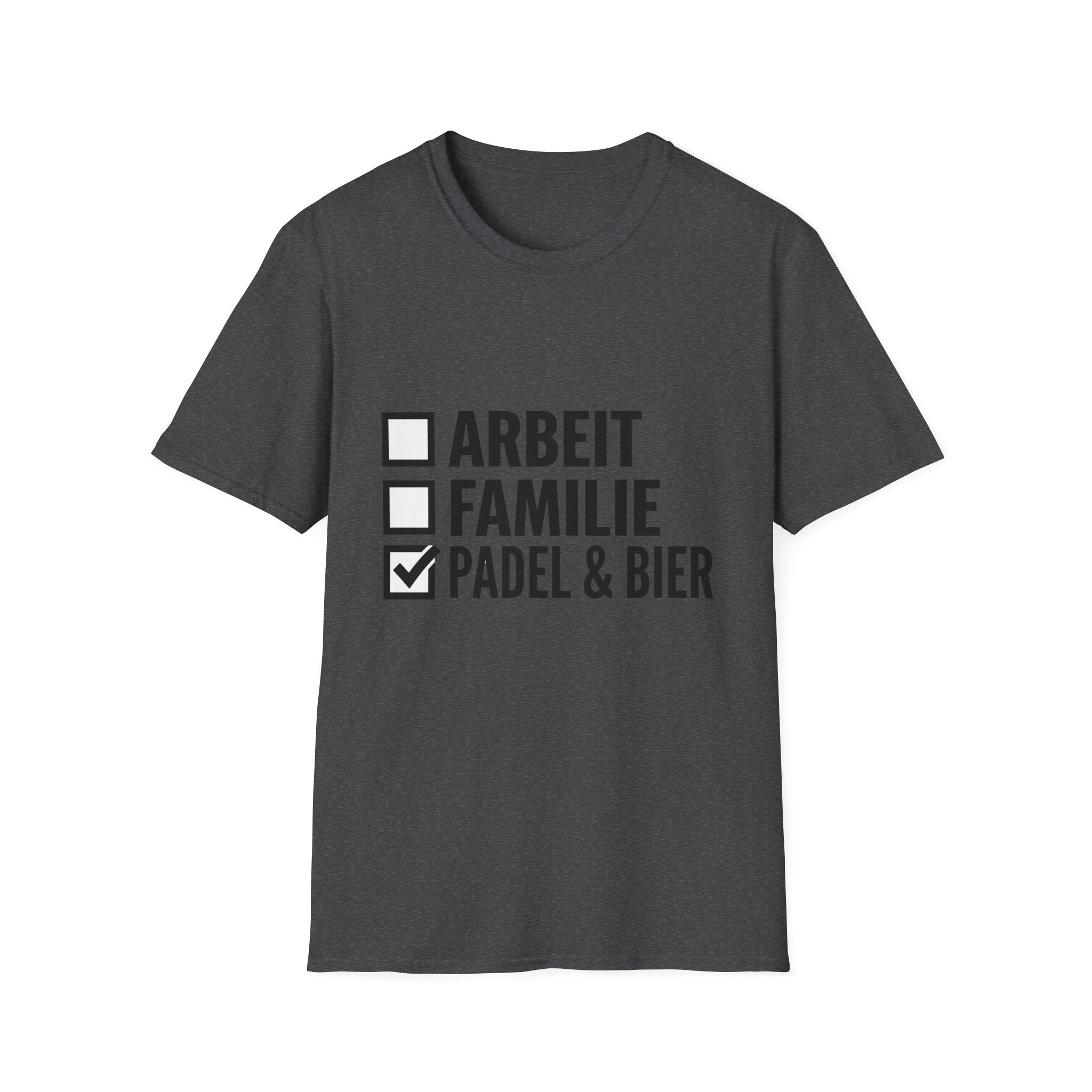 Familie Arbeit Padel & Bier T-Shirt
