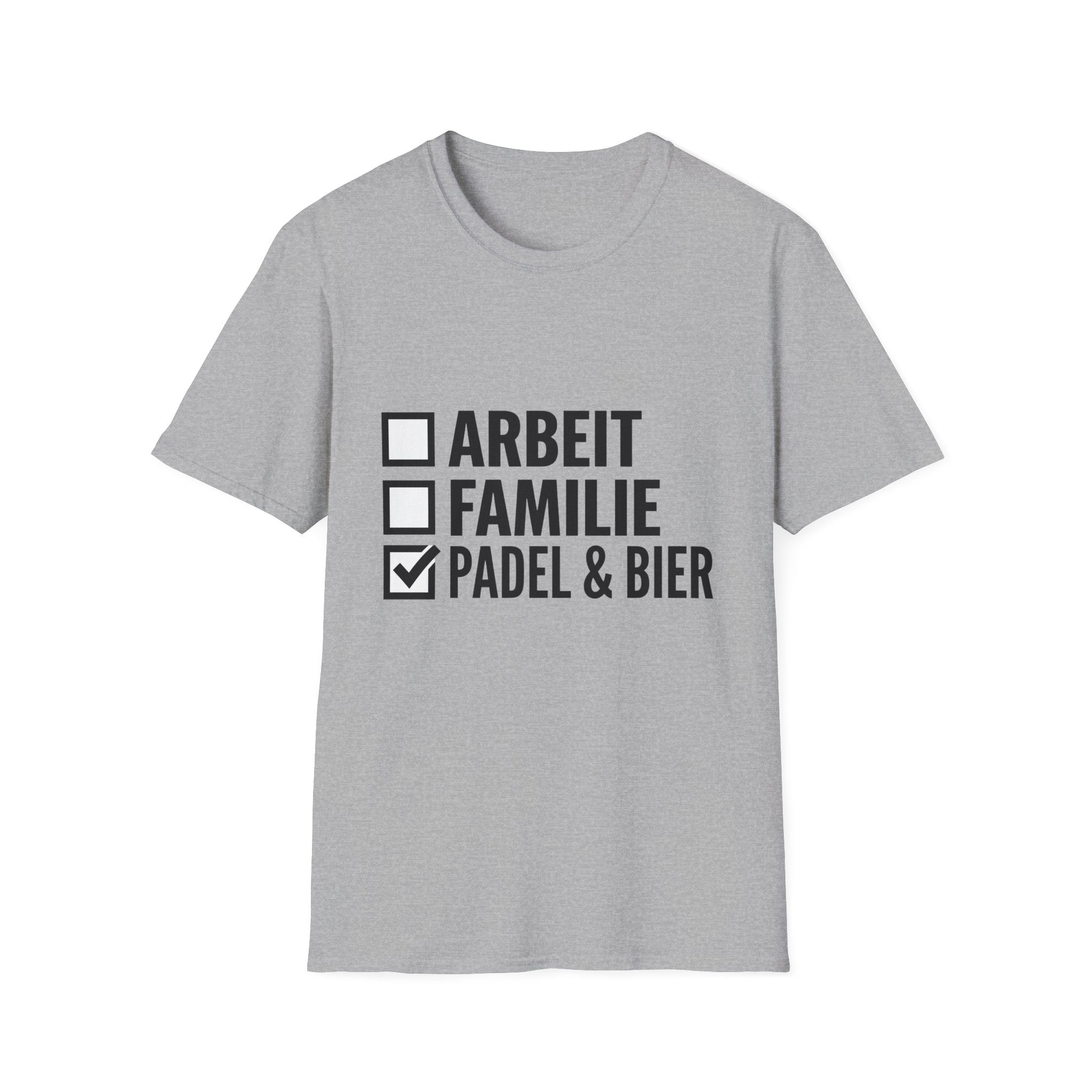 Familie Arbeit Padel & Bier T-Shirt