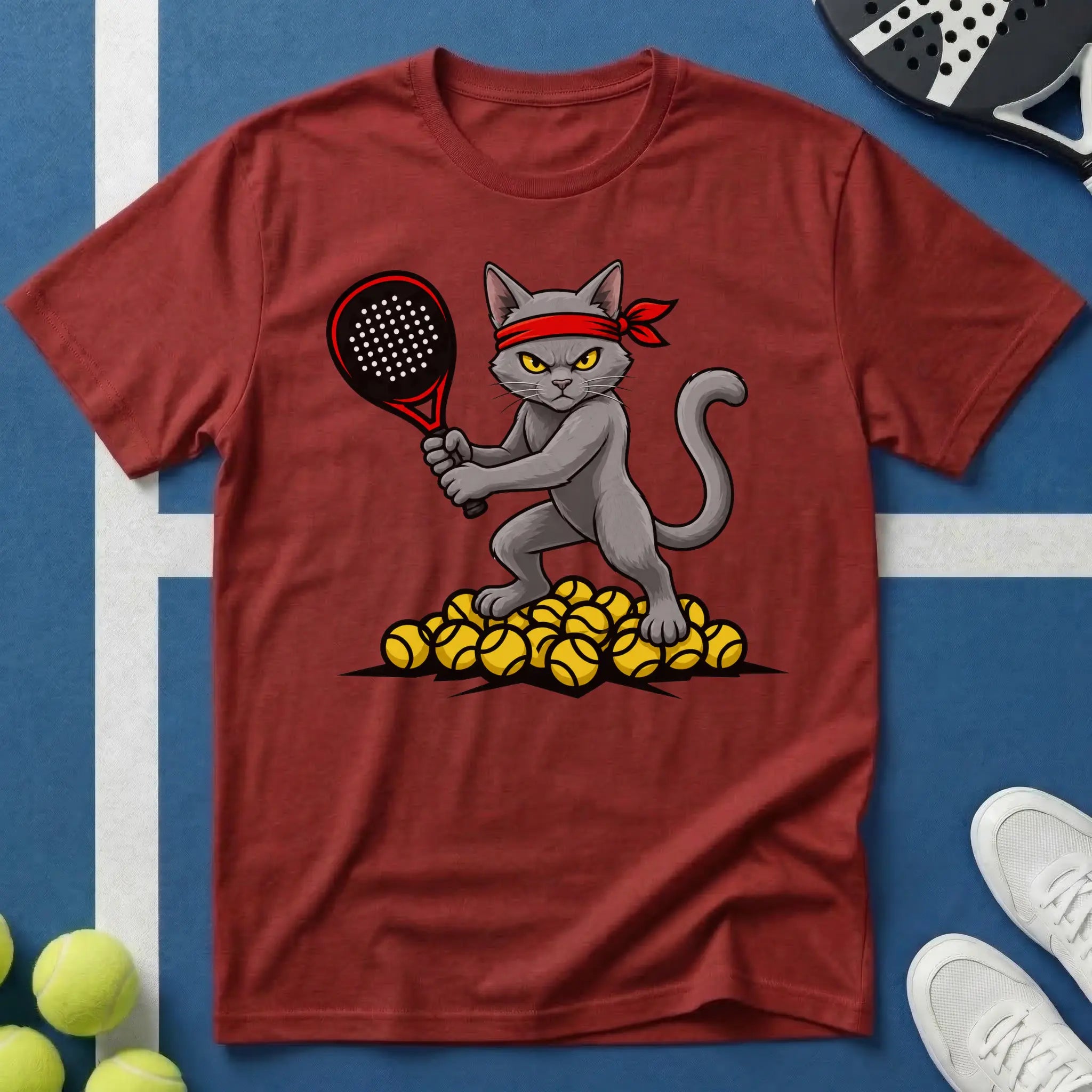 Padel Britisch Kurzhaar Katze T-Shirt