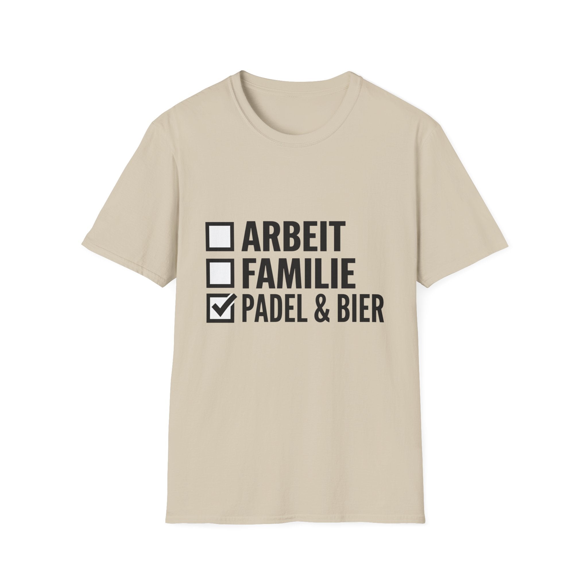 Familie Arbeit Padel & Bier T-Shirt