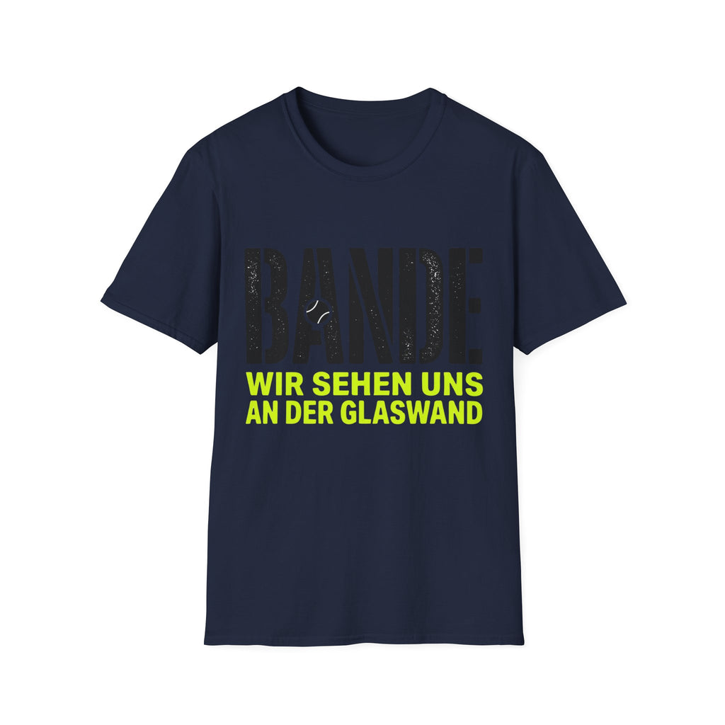Bande wir sehen uns an der Glaswand T-Shirt