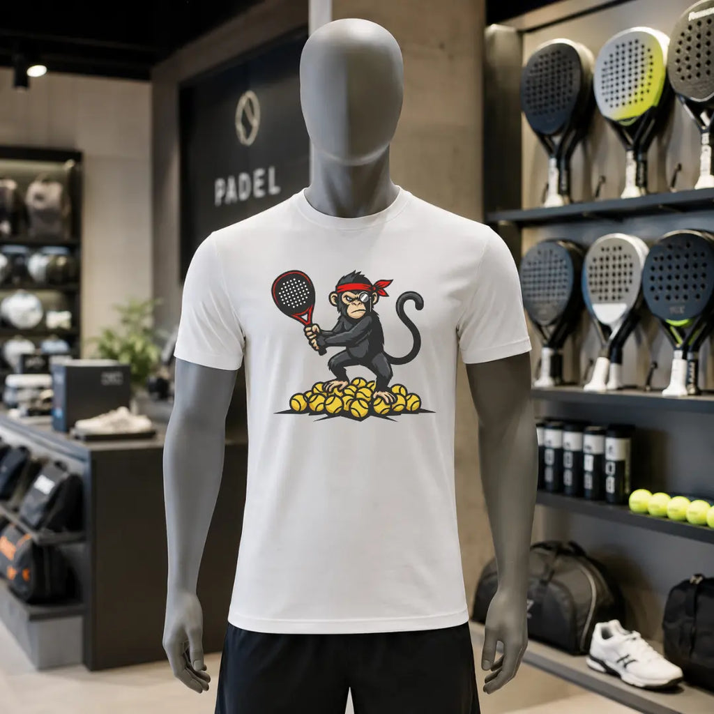 Padel Affe mit Monokel T-Shirt