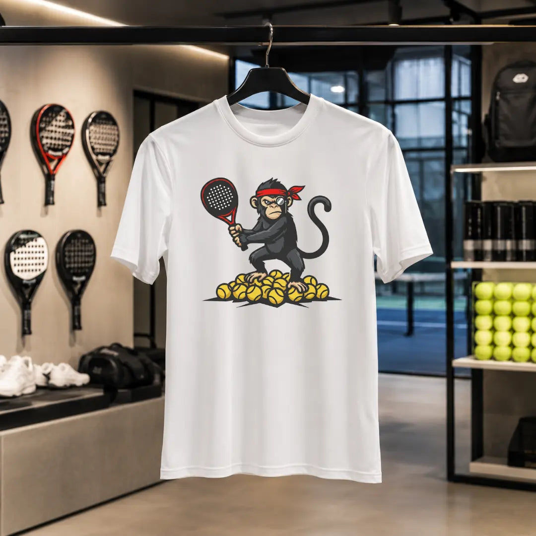 Padel Affe mit Monokel T-Shirt