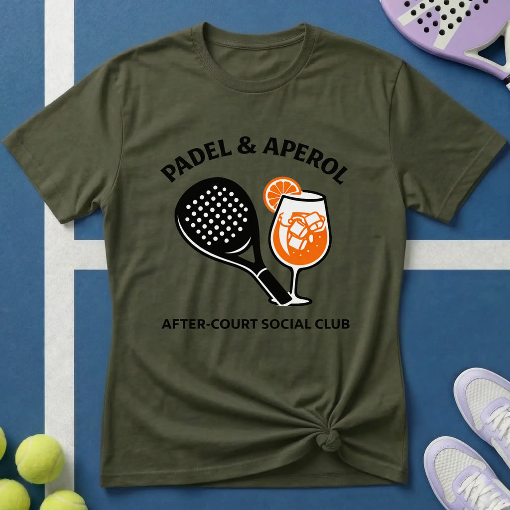 Padel & Aperol After-Court Social Club T‑Shirt