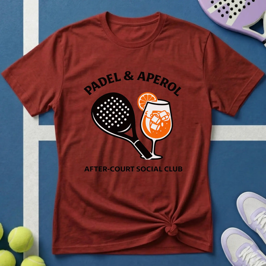 Padel & Aperol After-Court Social Club T‑Shirt