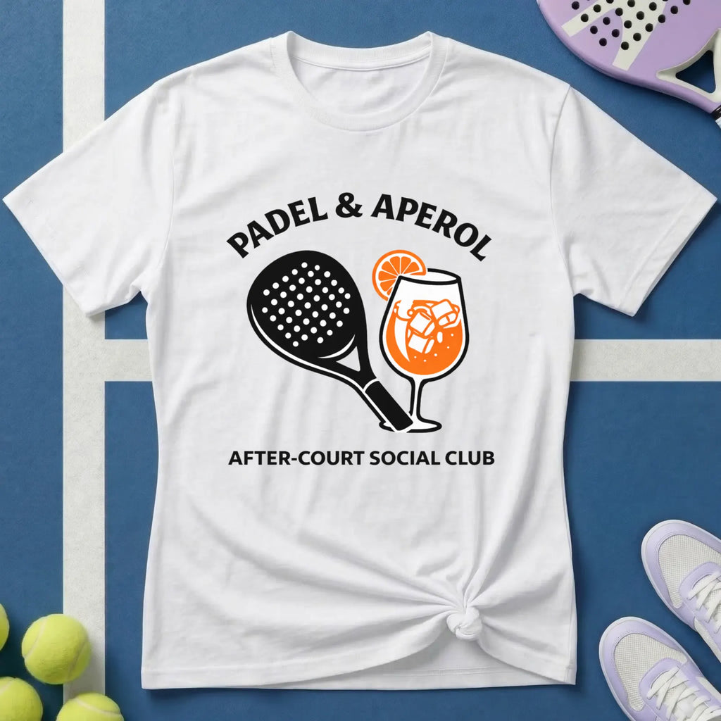Padel & Aperol After-Court Social Club T‑Shirt