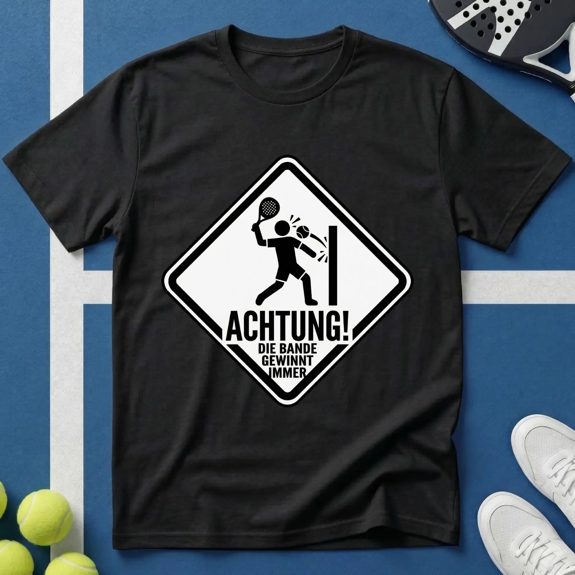 Achtung die Bande gewinnt immer Padel T‑Shirt