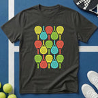 Buntes Padel Pop Art Pattern T-Shirt