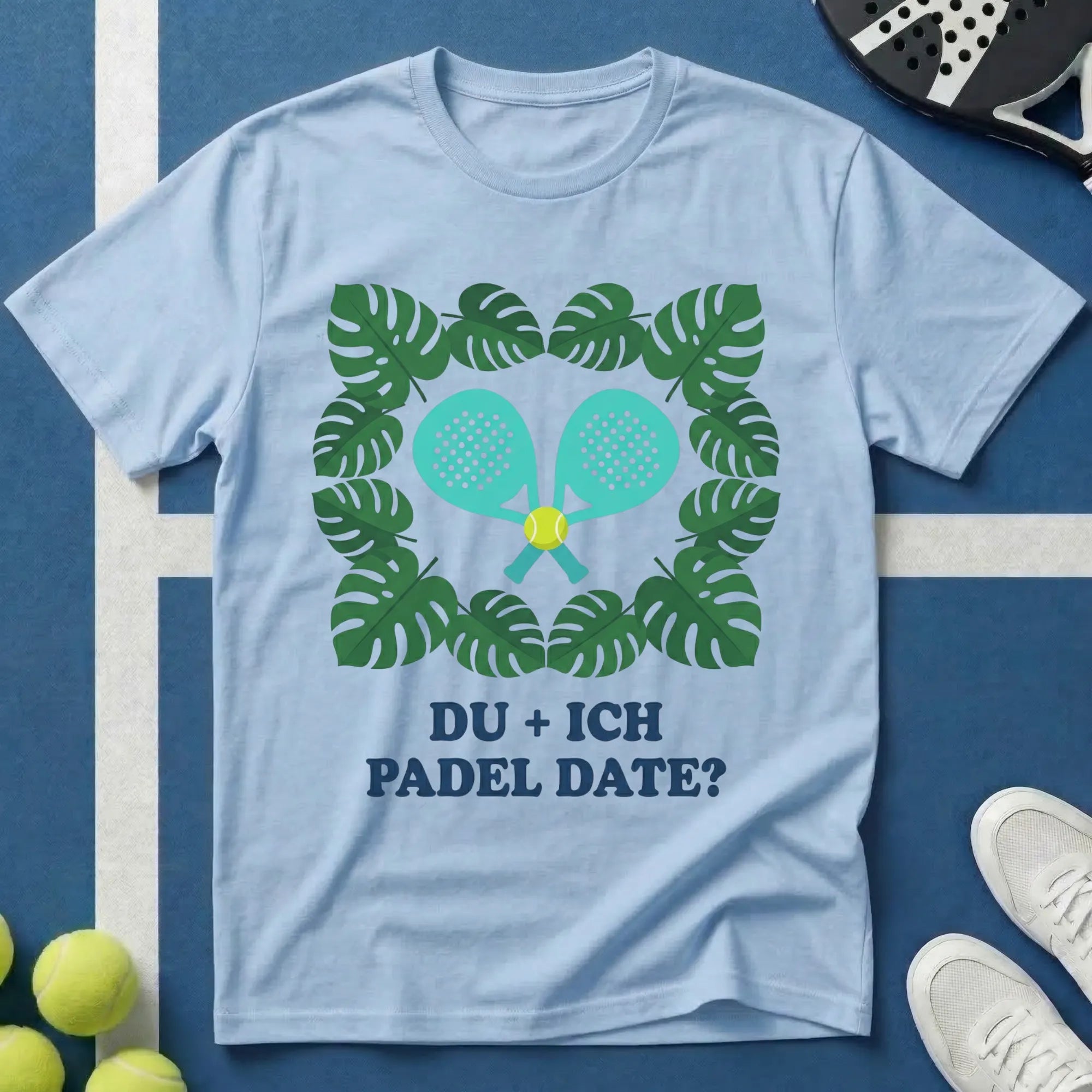 Du + Ich botanisches Padel Date T-Shirt