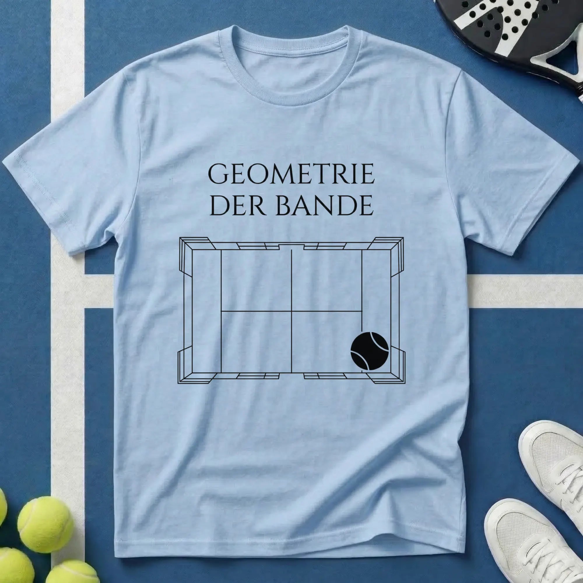 Padel Geometrie der Bande T-Shirt