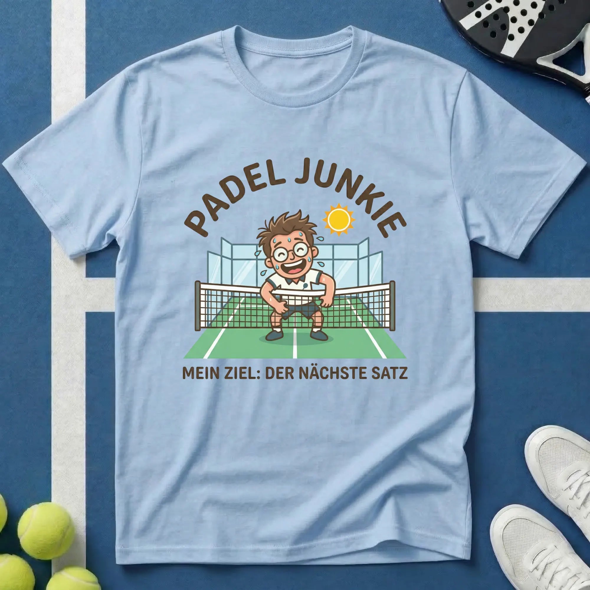 Padel Junkie mit Ziel T-Shirt