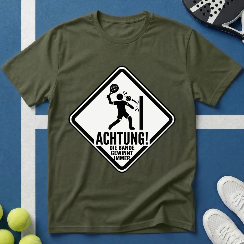 Achtung die Bande gewinnt immer Padel T‑Shirt