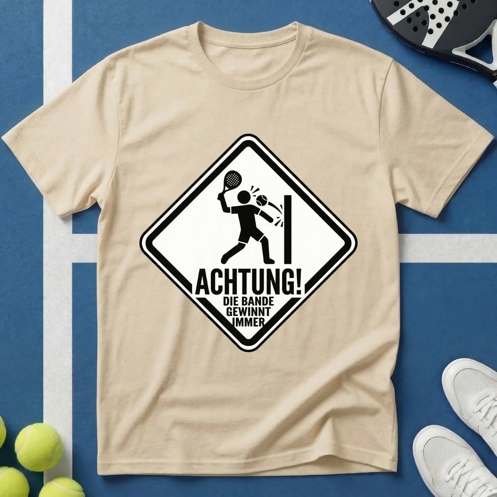 Achtung die Bande gewinnt immer Padel T‑Shirt