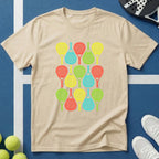 Buntes Padel Pop Art Pattern T-Shirt