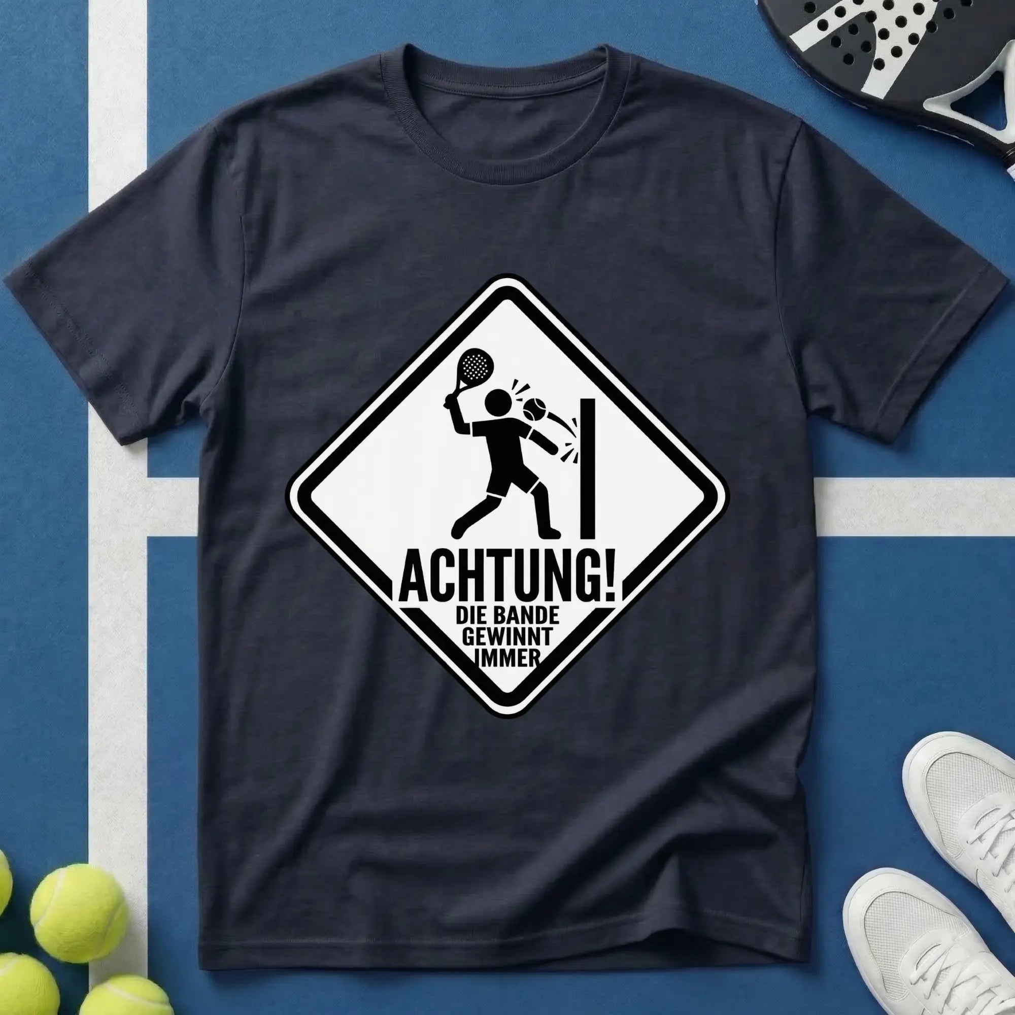 Achtung die Bande gewinnt immer Padel T‑Shirt