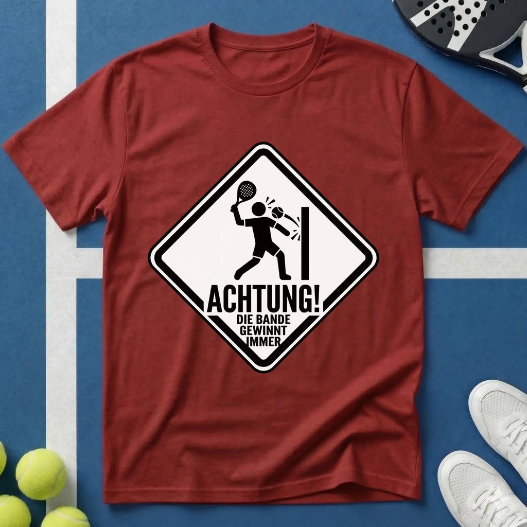 Achtung die Bande gewinnt immer Padel T‑Shirt