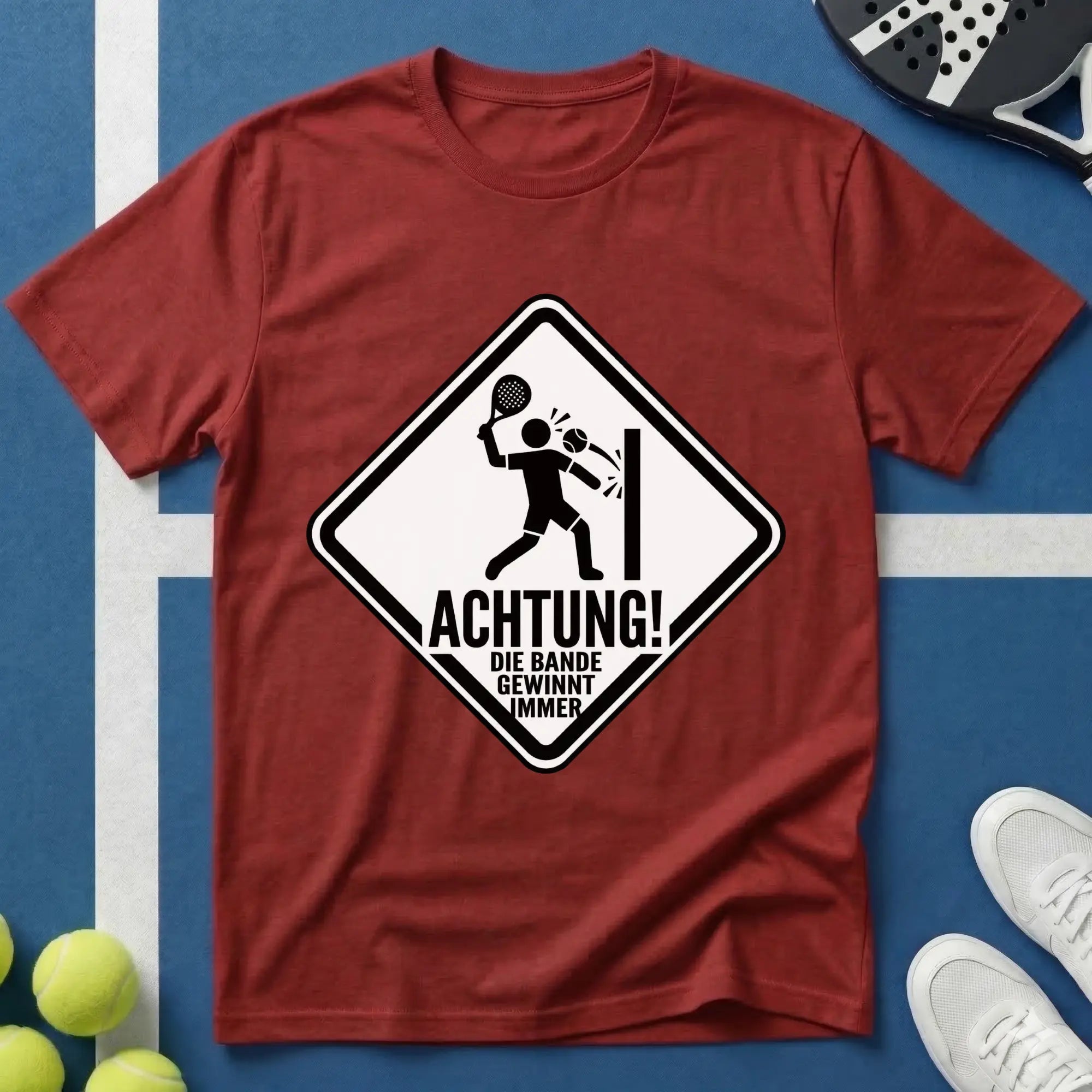 Achtung die Bande gewinnt immer Padel T‑Shirt