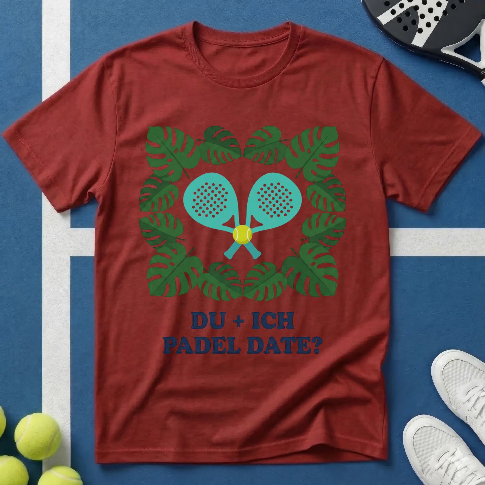 Du + Ich botanisches Padel Date T-Shirt
