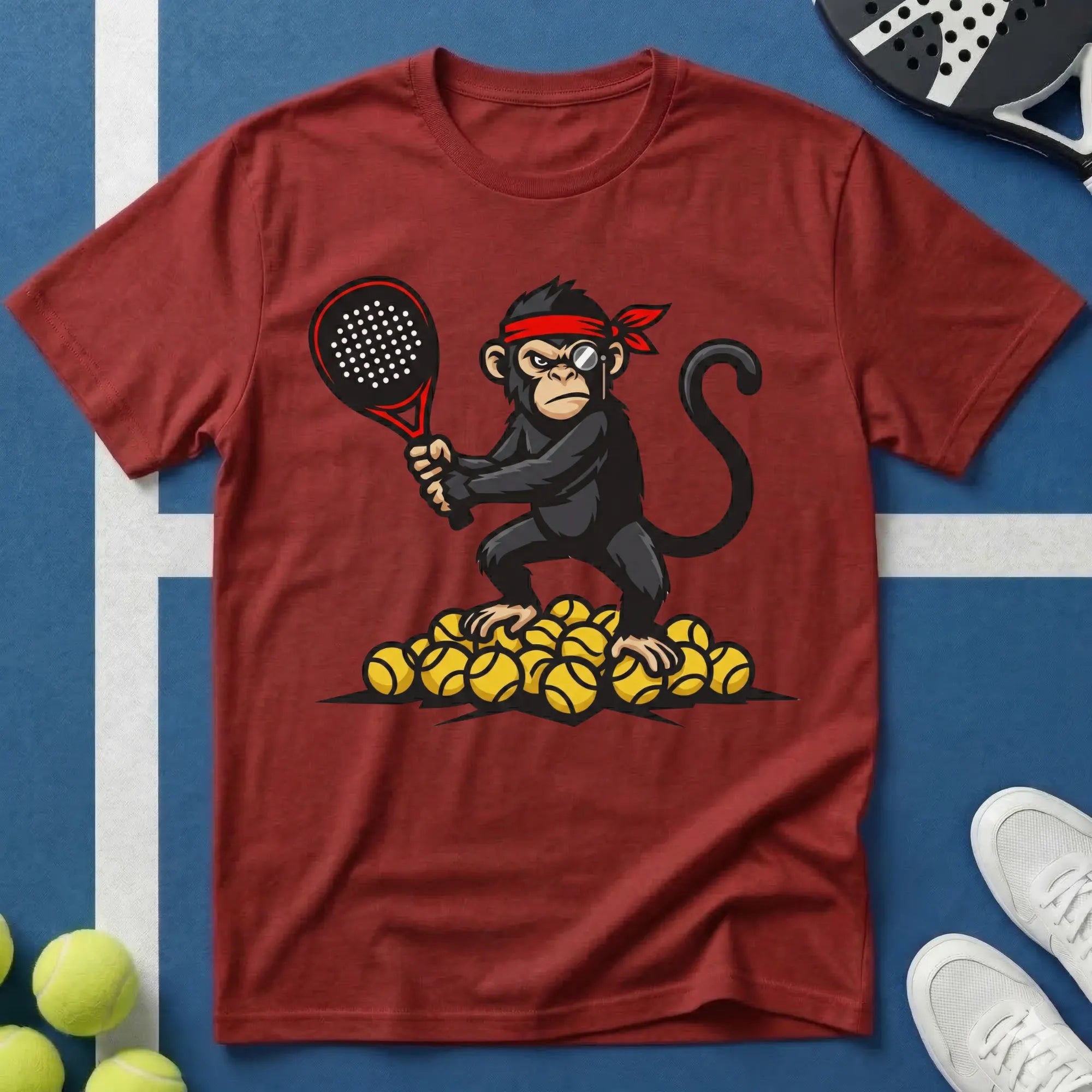 Padel Affe mit Monokel T-Shirt