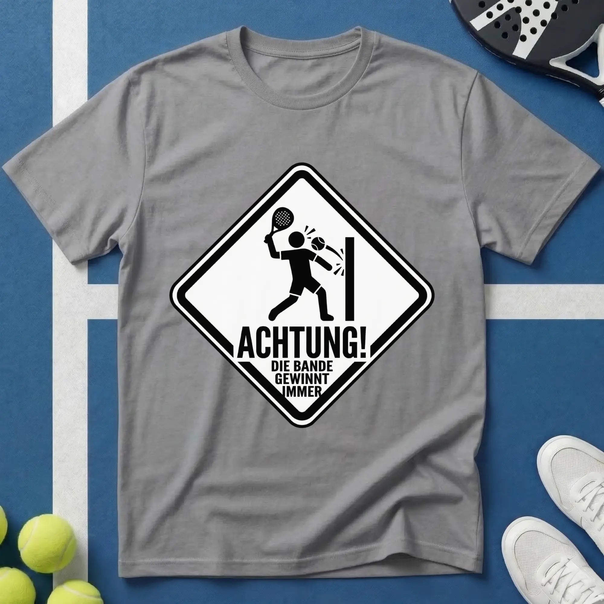 Achtung die Bande gewinnt immer Padel T‑Shirt