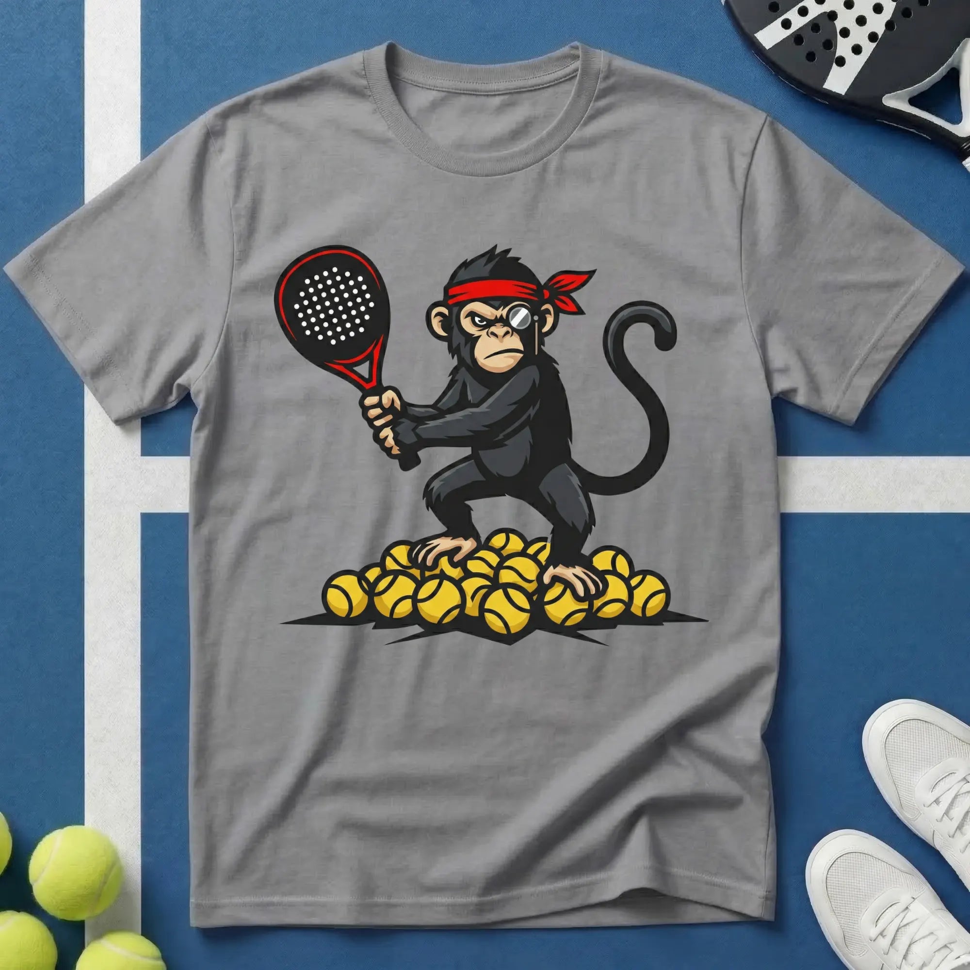 Padel Affe mit Monokel T-Shirt
