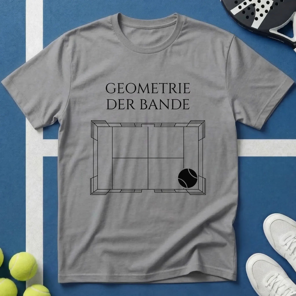 Padel Geometrie der Bande T-Shirt