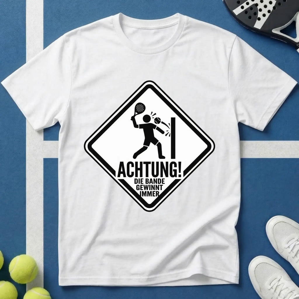 Achtung die Bande gewinnt immer Padel T‑Shirt