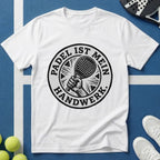 Padel ist mein Handwerk Wappen T-Shirt
