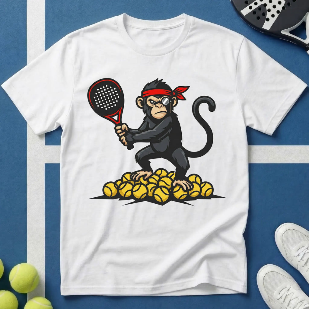 Padel Affe mit Monokel T-Shirt