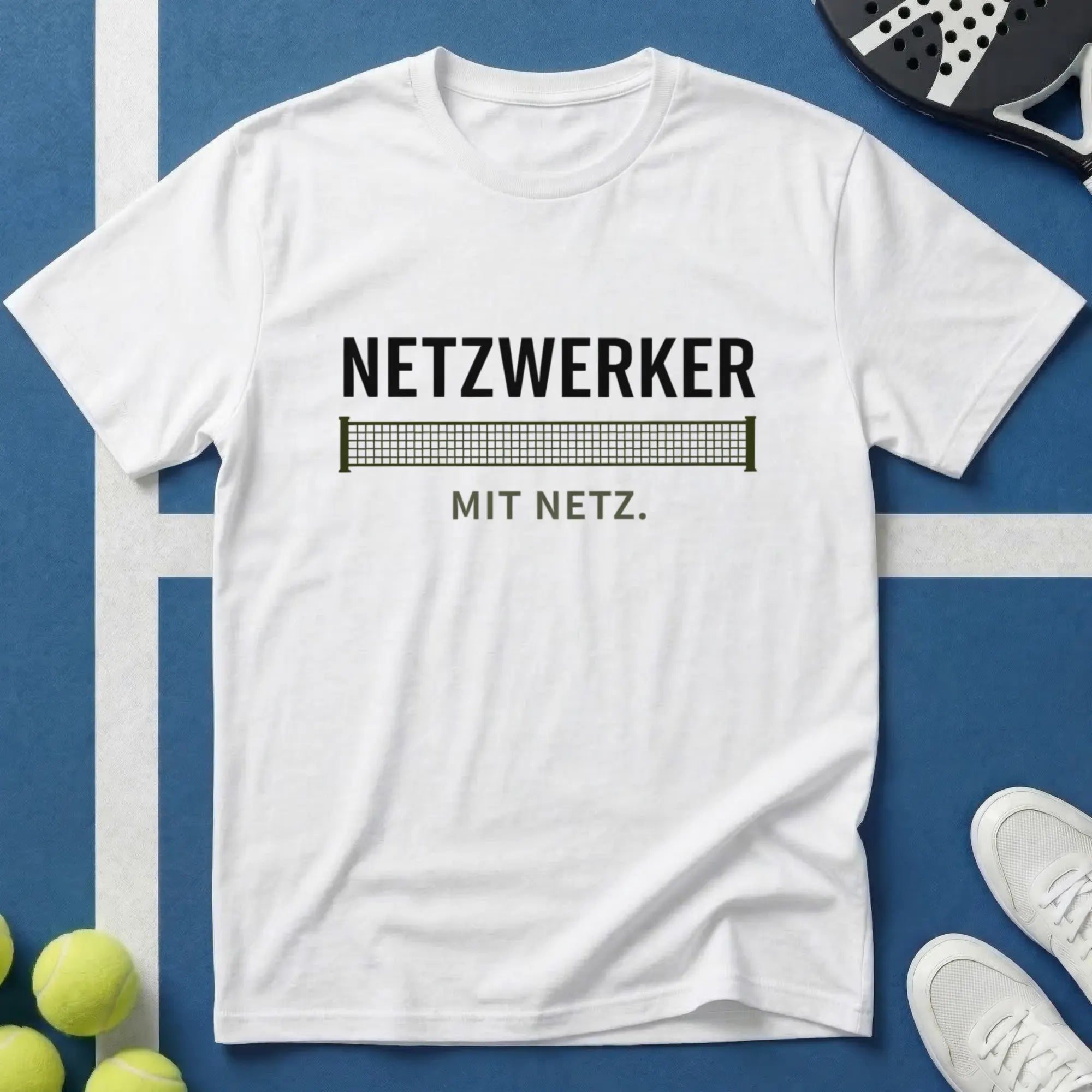 Padel Netzwerker mit Netz T-Shirt