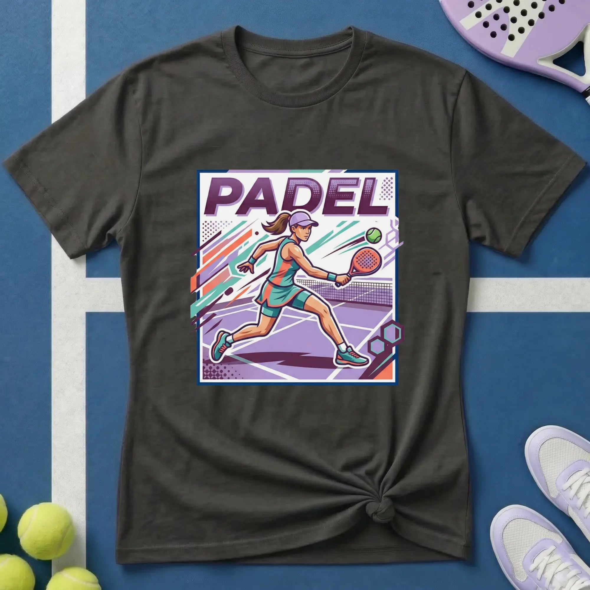 Retro Padel Spielerin T-Shirt