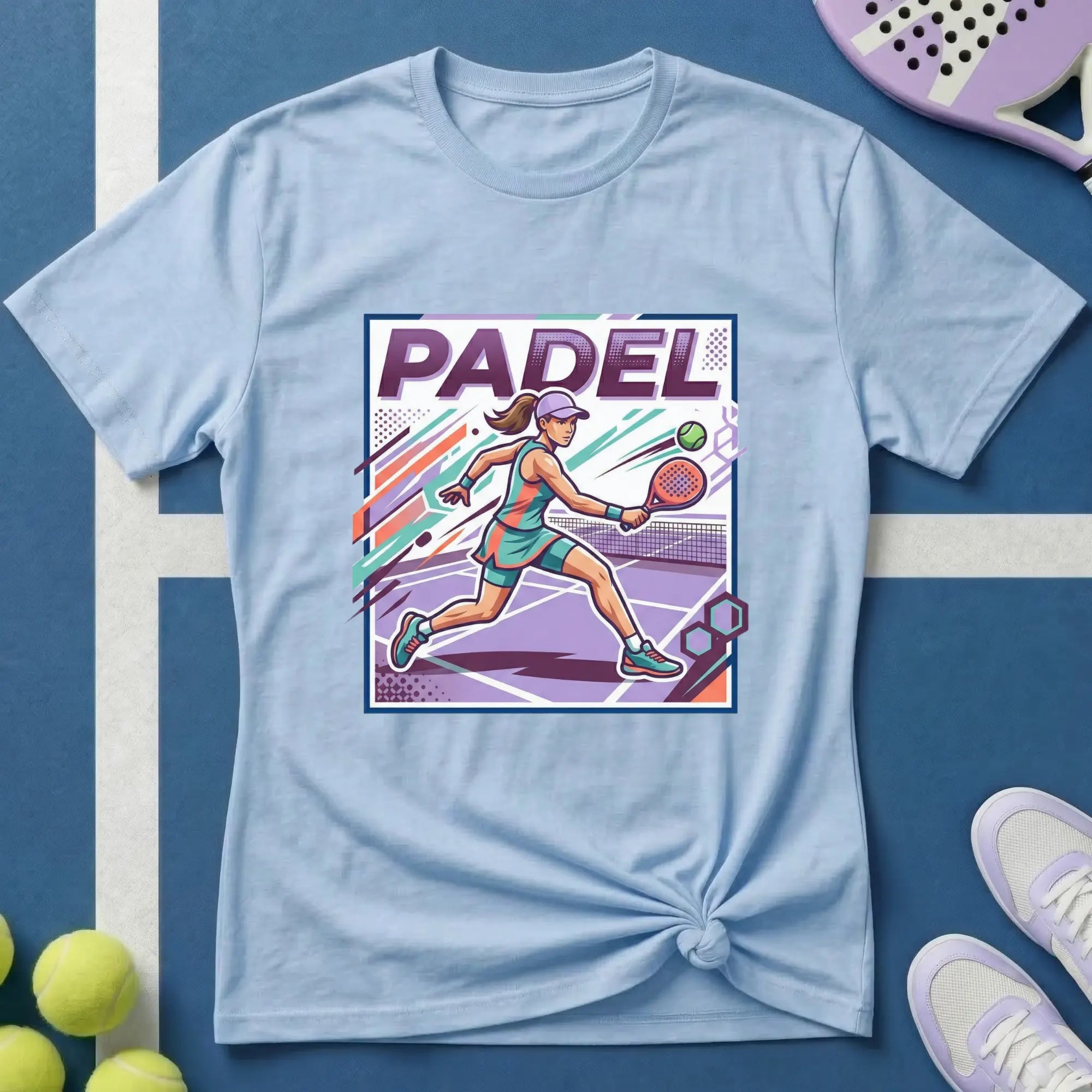 Retro Padel Spielerin T-Shirt