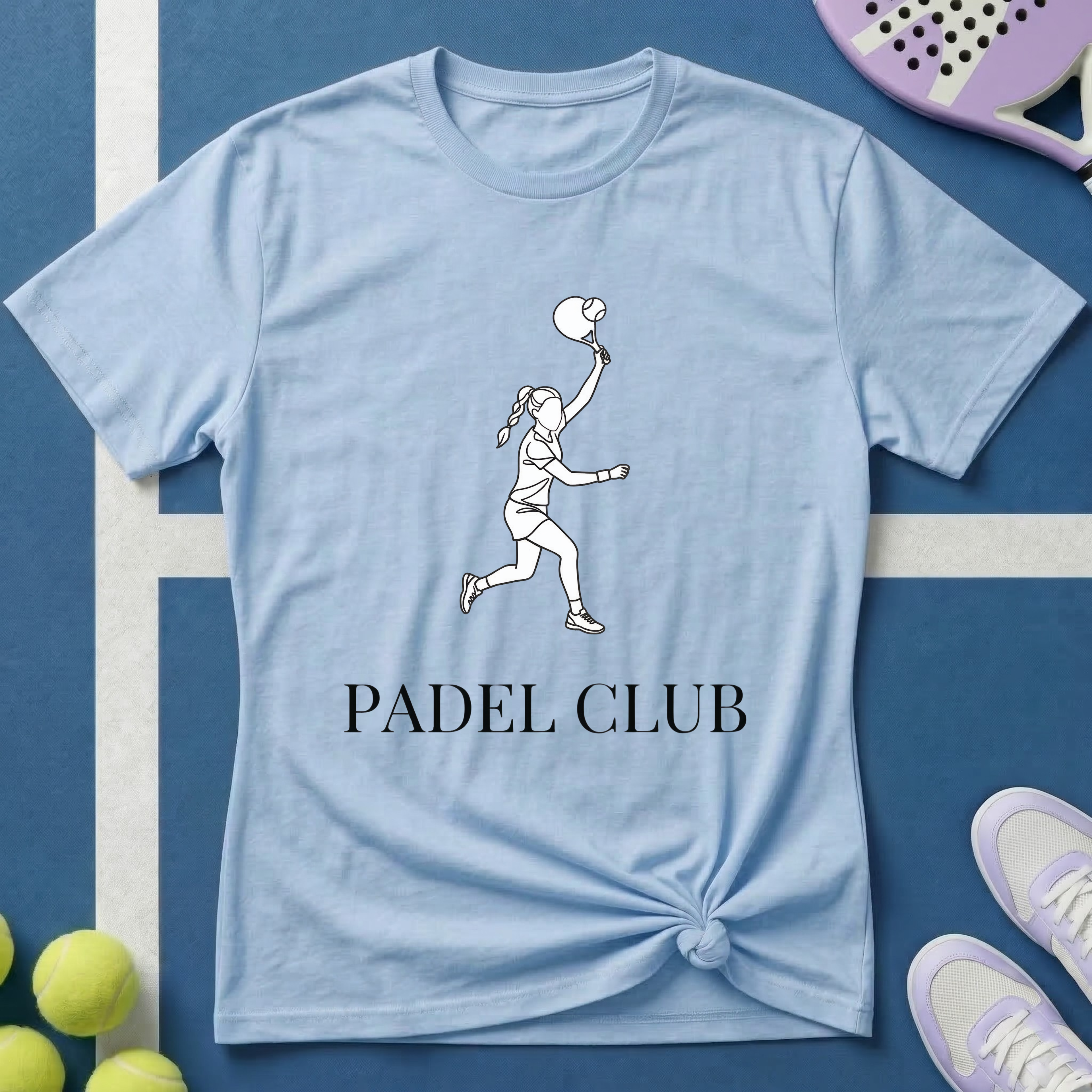Padel Club Line Art T-Shirt