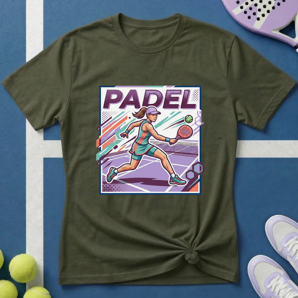 Retro Padel Spielerin T-Shirt