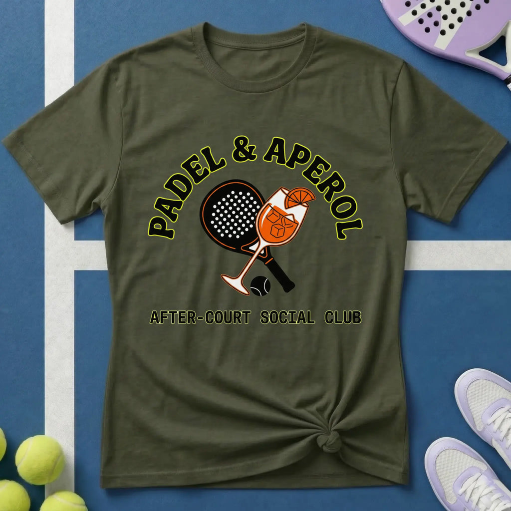 Padel & Aperol After-Court Social Club T‑Shirt