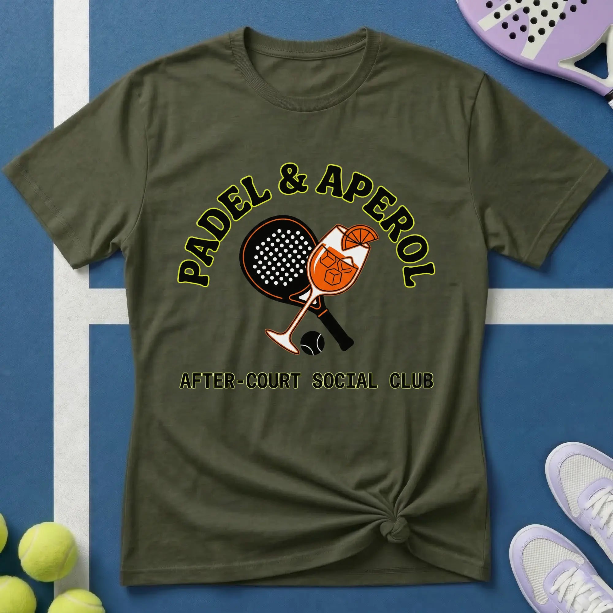 Padel & Aperol After-Court Social Club T‑Shirt