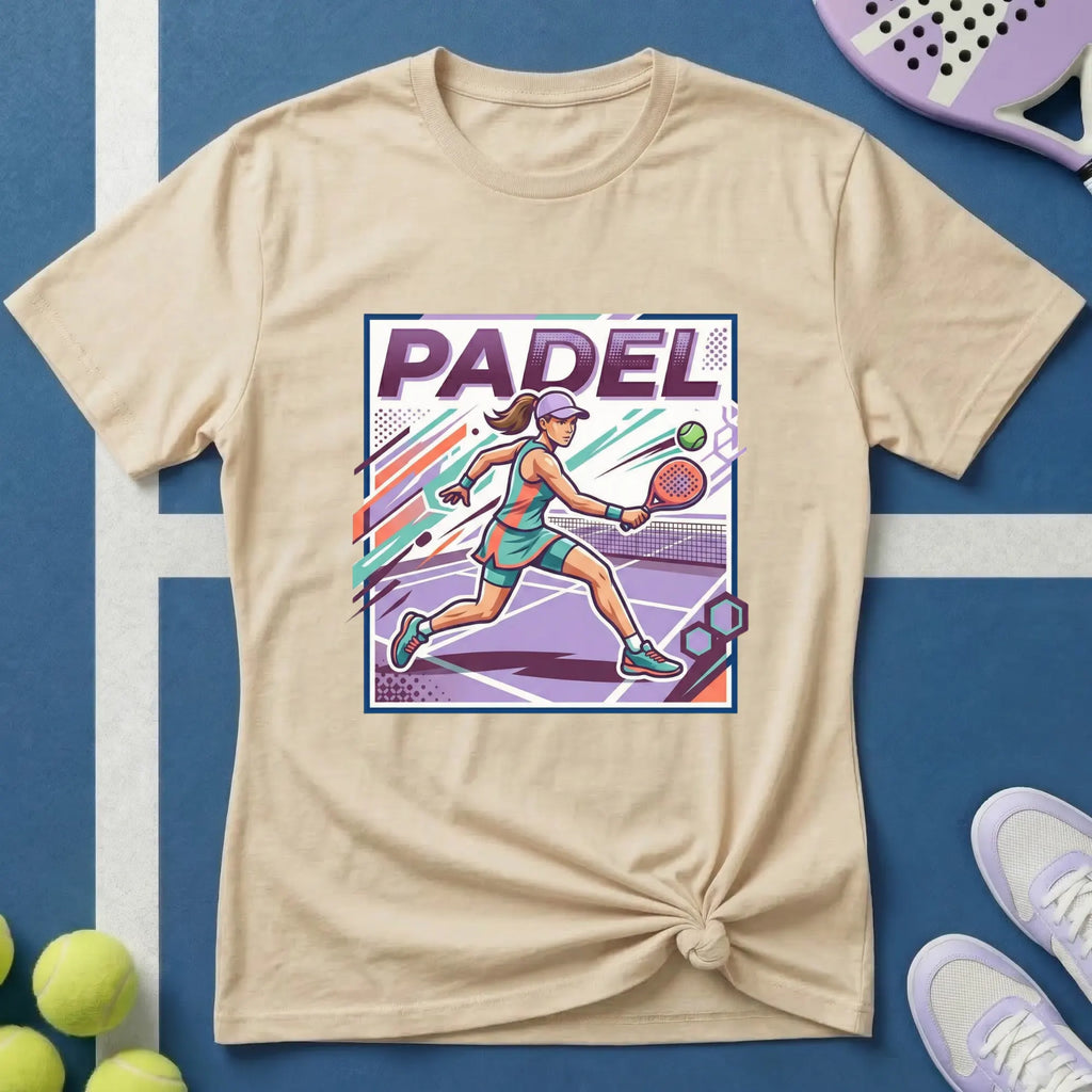 Retro Padel Spielerin T-Shirt