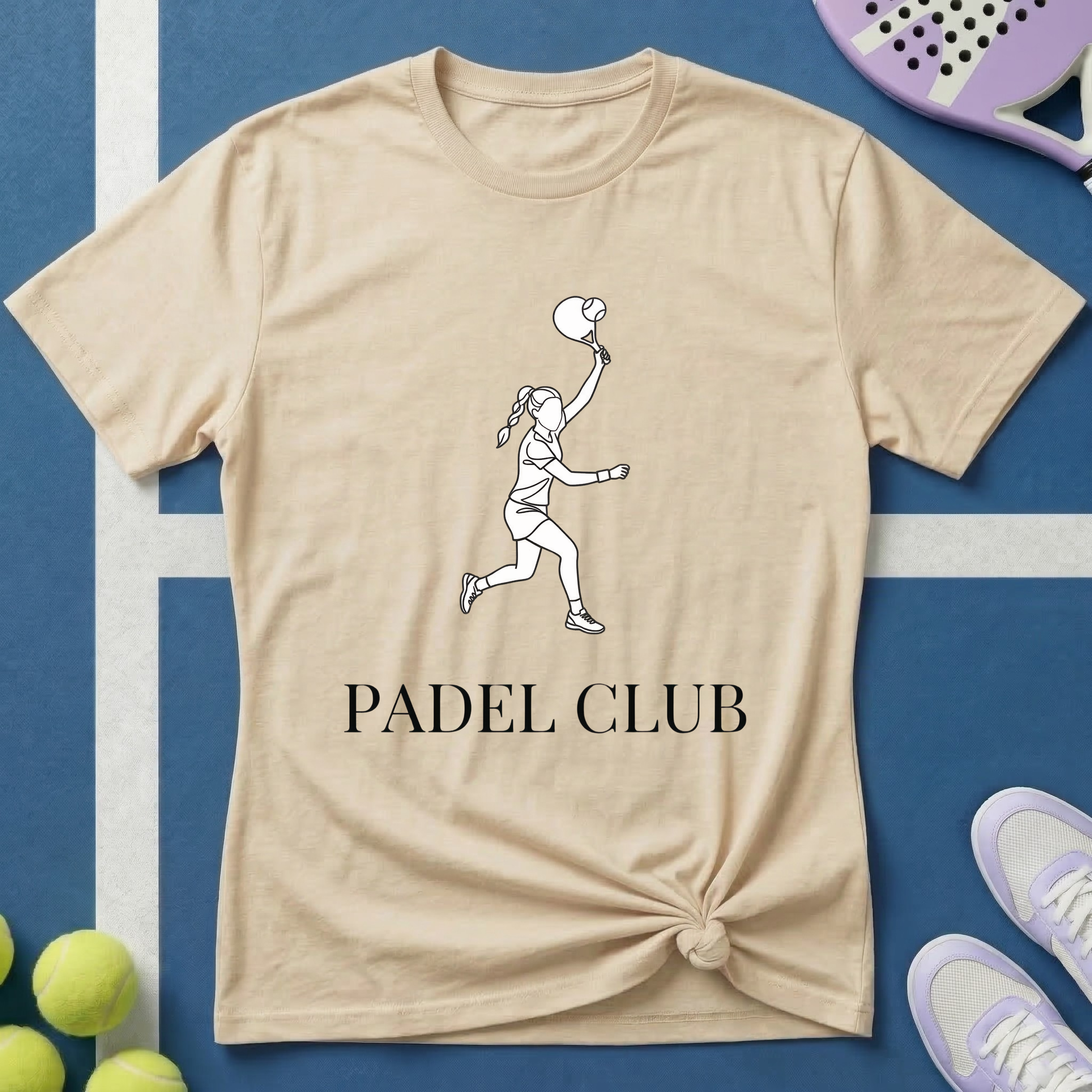 Padel Club Line Art T-Shirt