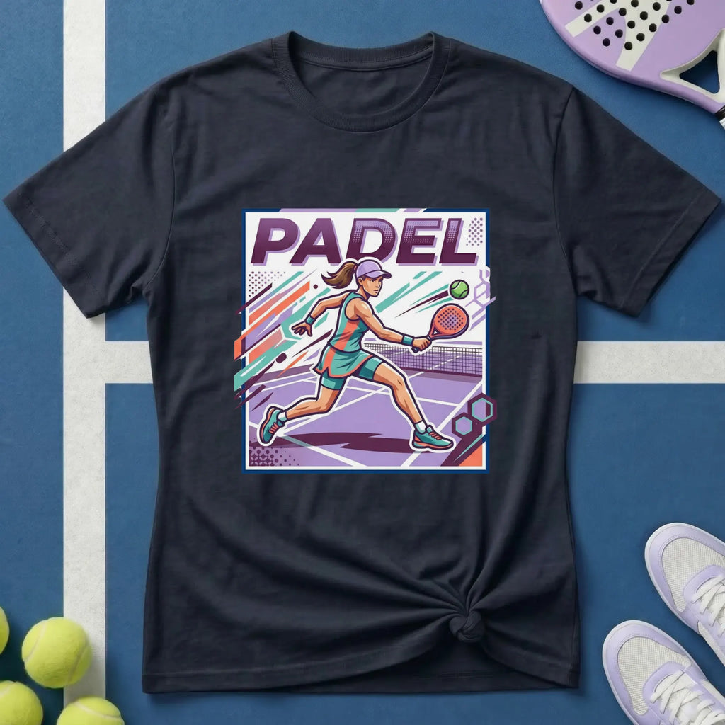 Retro Padel Spielerin T-Shirt
