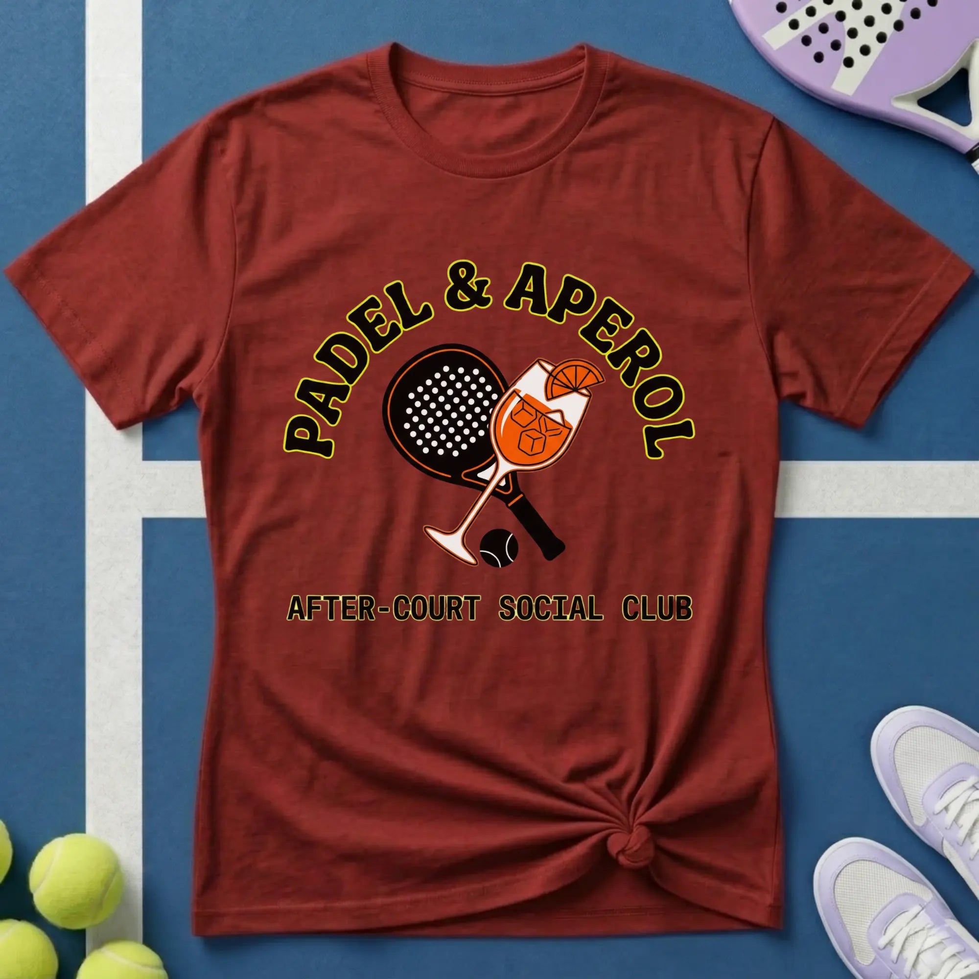 Padel & Aperol After-Court Social Club T‑Shirt
