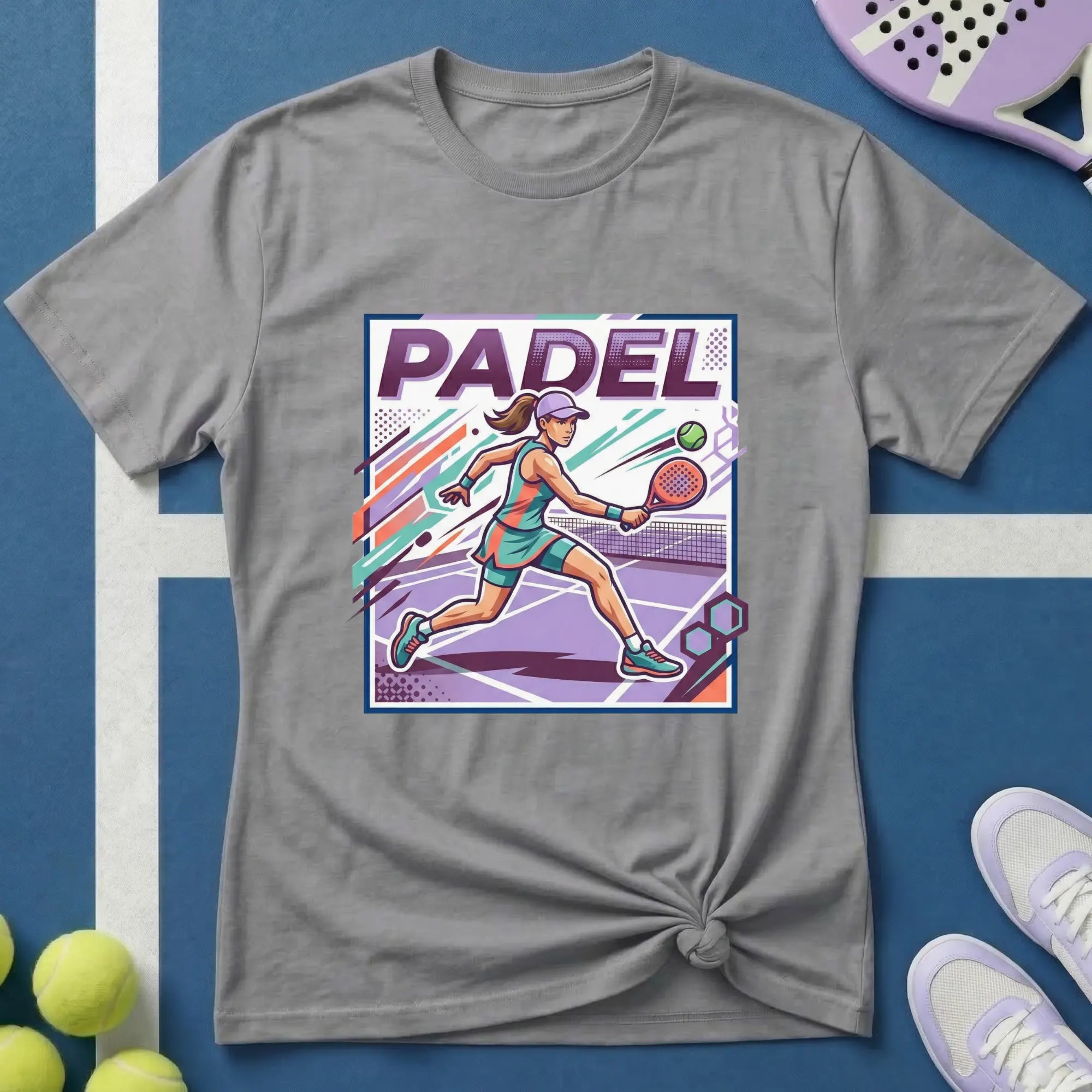 Retro Padel Spielerin T-Shirt